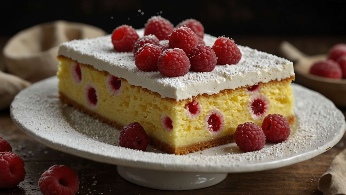 Votre dessert idéal : un cake au citron et aux framboises plein de fraîcheur