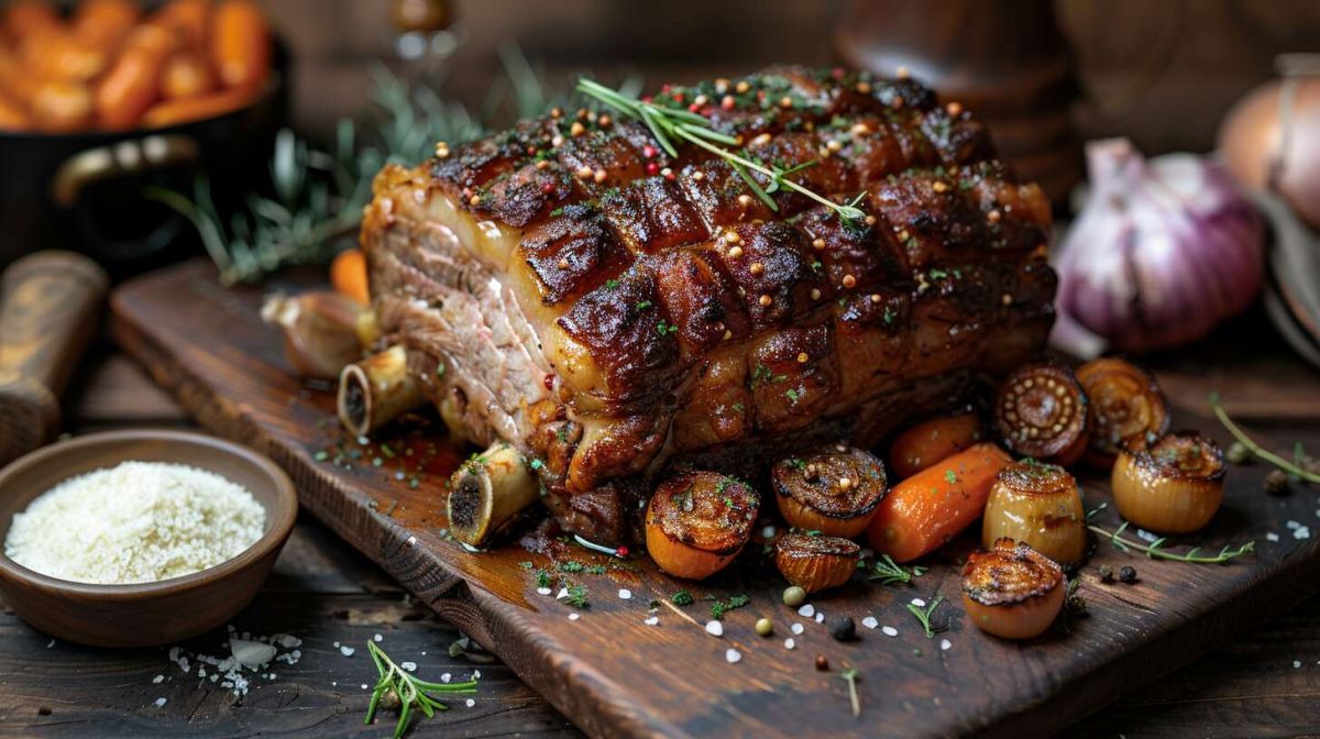 Croustillant jarret de porc rôti : un classique allemand revisité