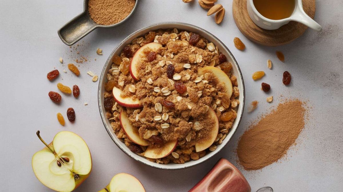 Une douceur légère : la recette du mini crumble pomme raisin