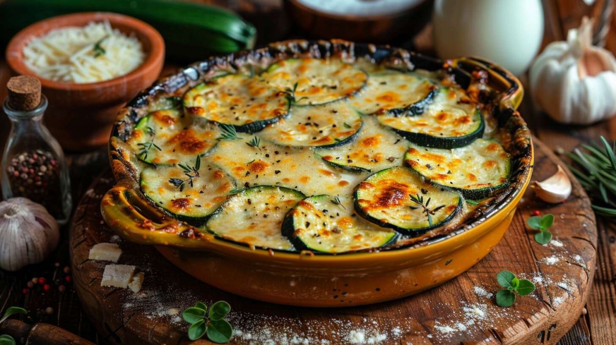 Un gratin de courgettes à la béchamel provençale qui séduira vos convives