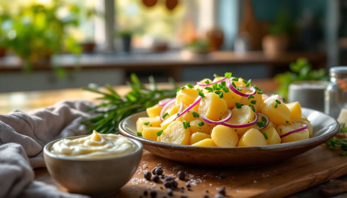 Recette savoureuse de salade de pommes de terre
