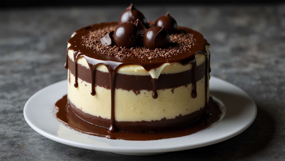 Une recette irrésistible de bavarois au chocolat noir et blanc