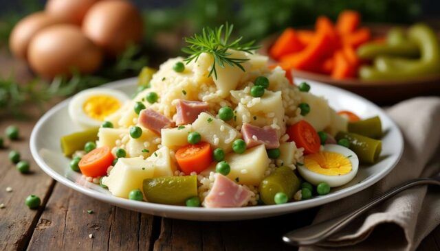 Plongez dans la tradition avec la recette de salade russe authentique
