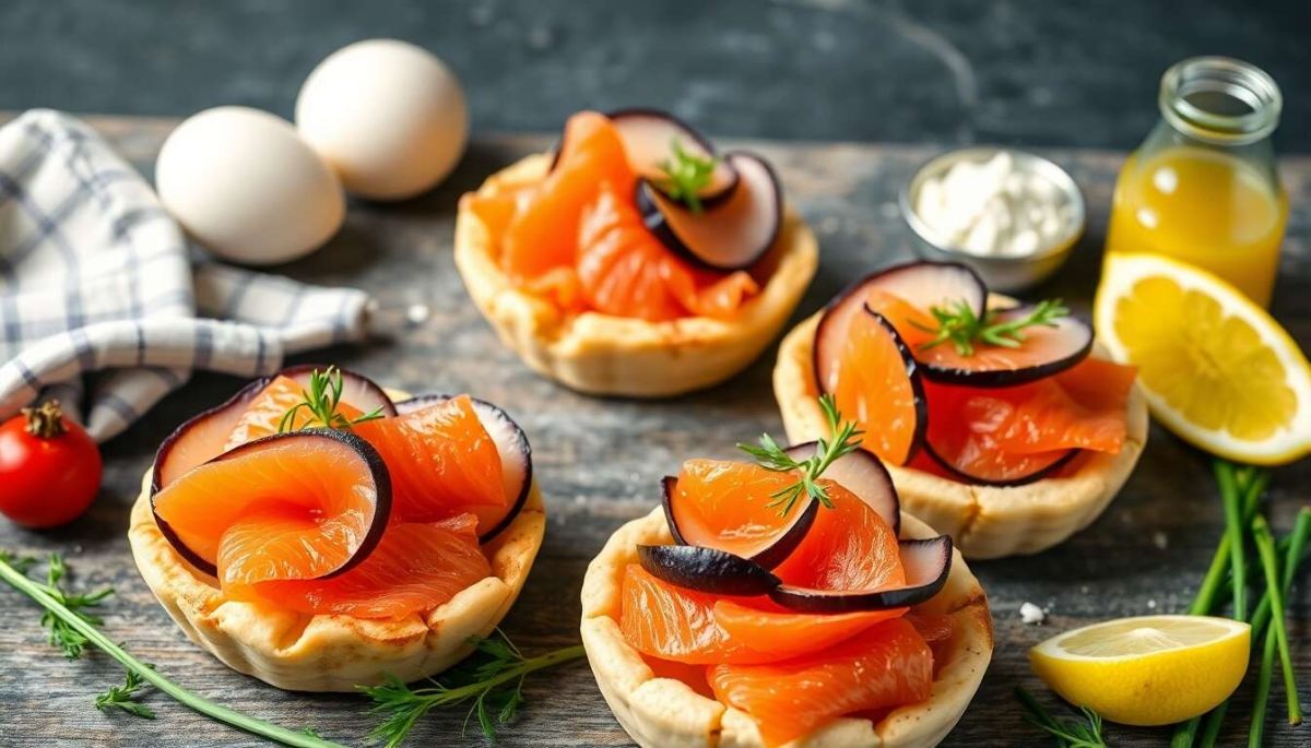 Des bouchées de radis noir et saumon pour un apéritif coloré