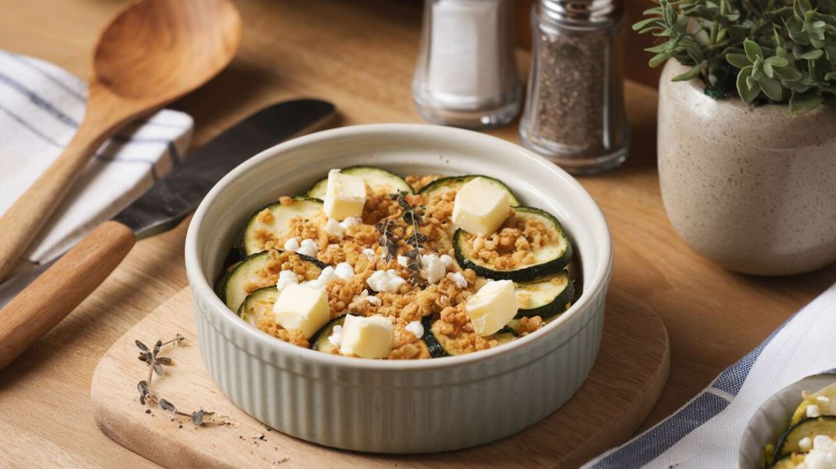 Crumble de courgettes et feta : une recette estivale pleine de fraîcheur