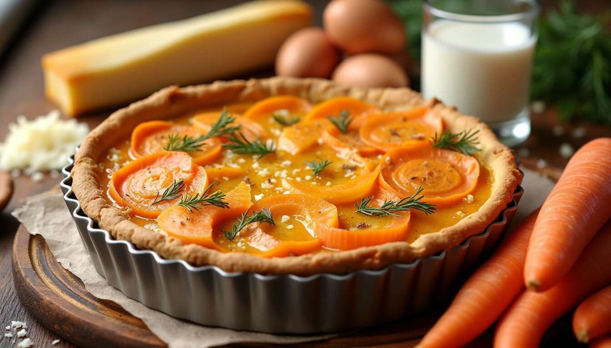 Une quiche aux carottes : un délice à la française