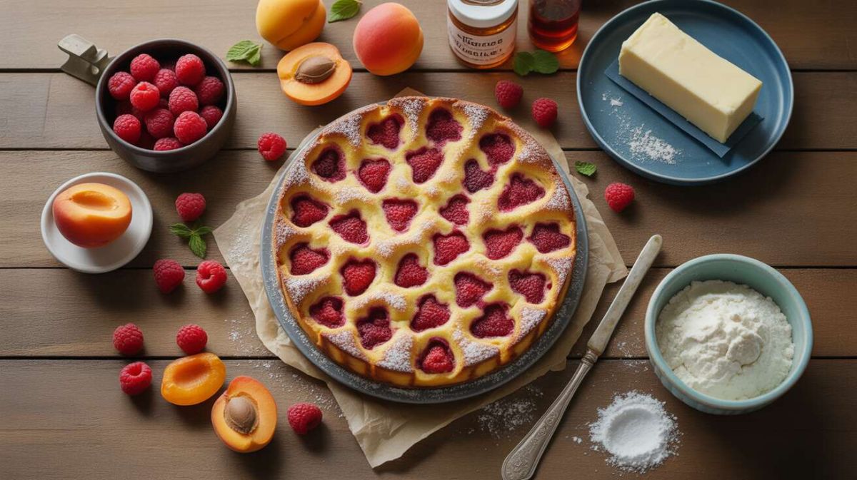 Recette : un clafoutis réinventé aux framboises et abricots