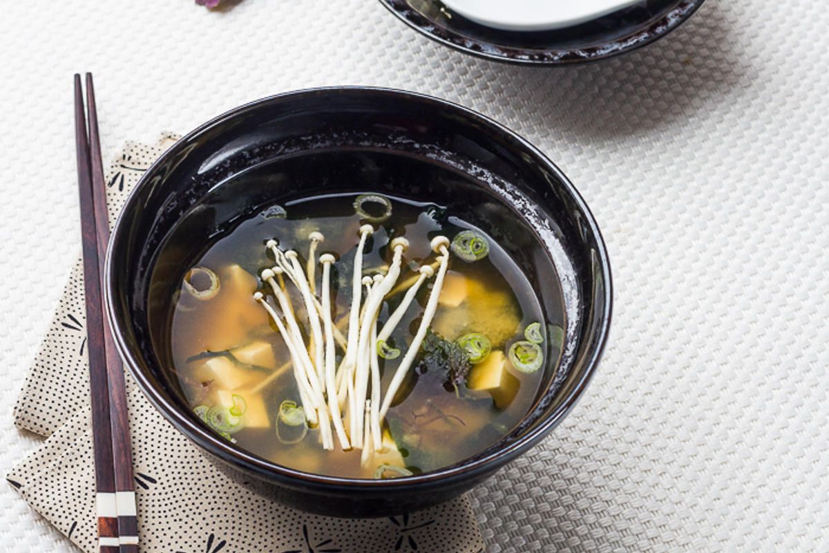 Soupe Miso aux Champignons Enoki