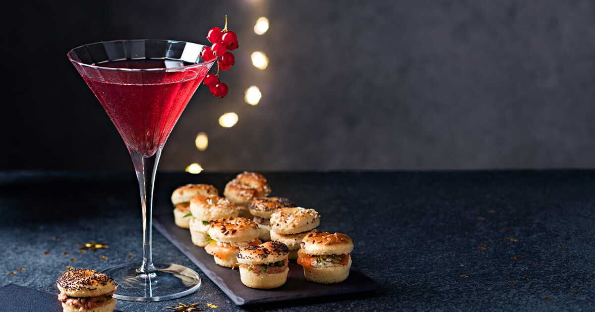 Des mini-bagels pour sublimer vos soirées avec un cosmopolitan