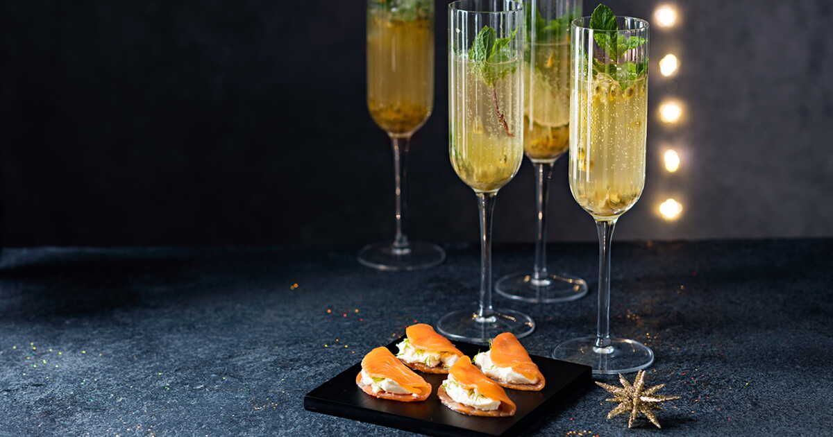 Des tacos de saumon fumé et un royal mojito : l'association parfaite pour vos soirées