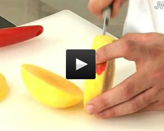 Tube caramélisé de fruits exotiques au curry déstructuré