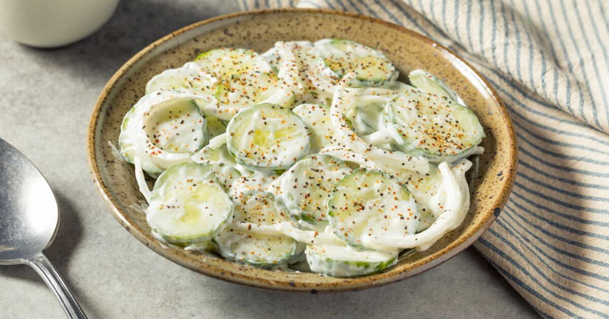 une entrée fraîche et légère : le concombre à la crème