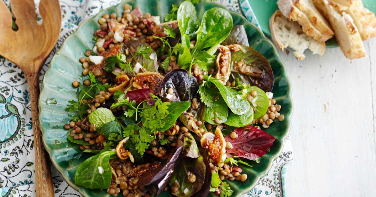 Une salade de lentilles tièdes aux figues pour un goût mémorable
